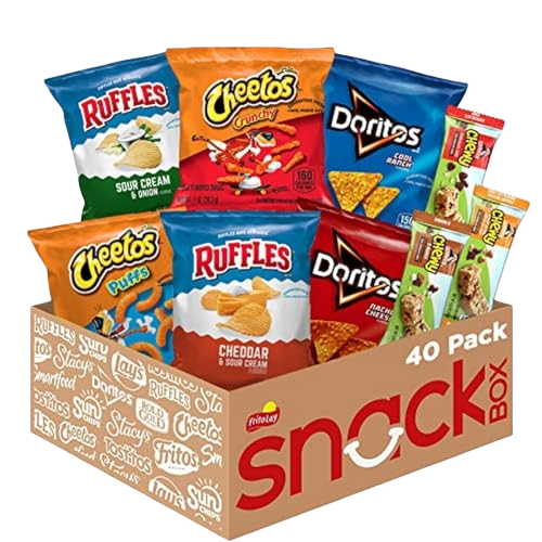 Frito-Lay Chips and Quaker Chewy Granola Bars Variety Pack, (Pack of 40)